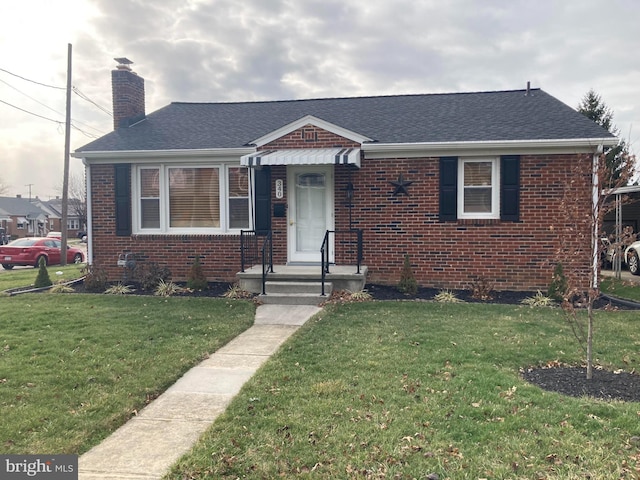 bungalow with a front yard