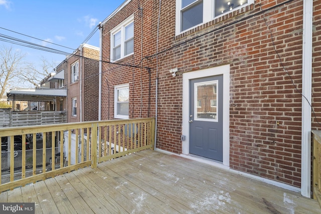 view of wooden deck