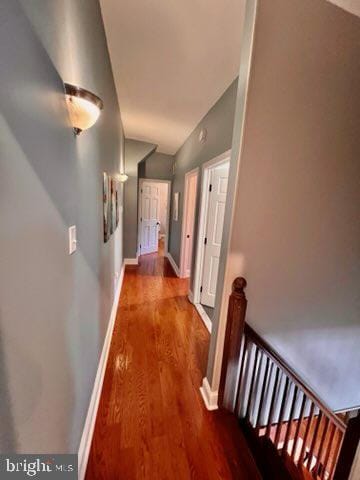 hallway featuring hardwood / wood-style floors