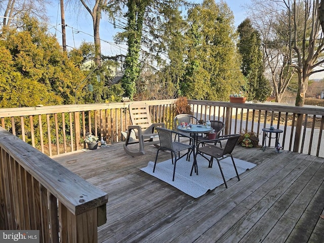 view of wooden terrace