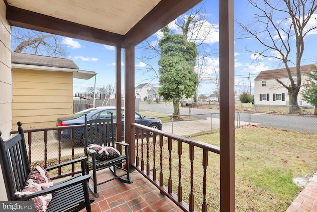 balcony with covered porch