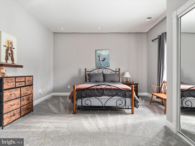 bedroom with carpet floors