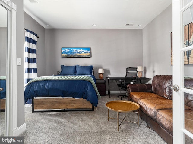 bedroom featuring carpet flooring