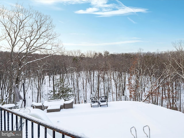 view of snowy yard