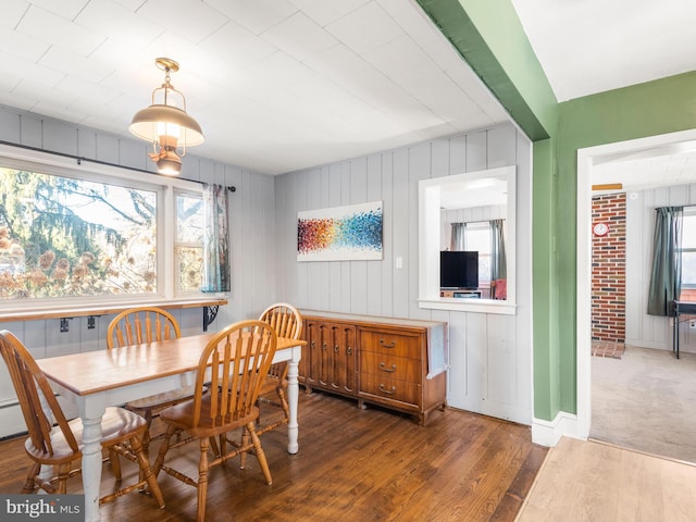 dining room featuring dark hardwood / wood-style floors