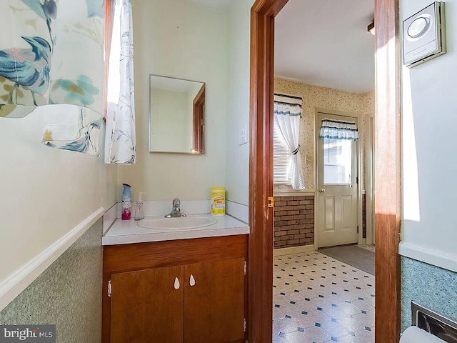 bathroom with vanity