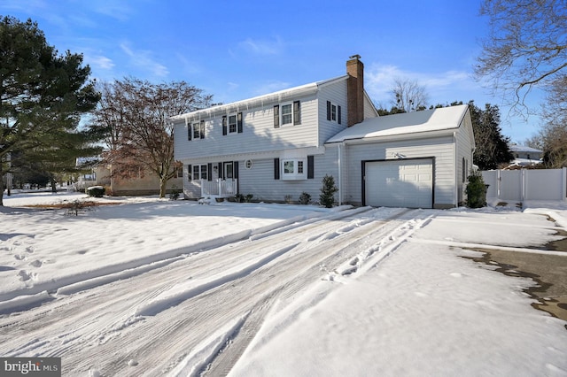 view of front facade featuring a garage