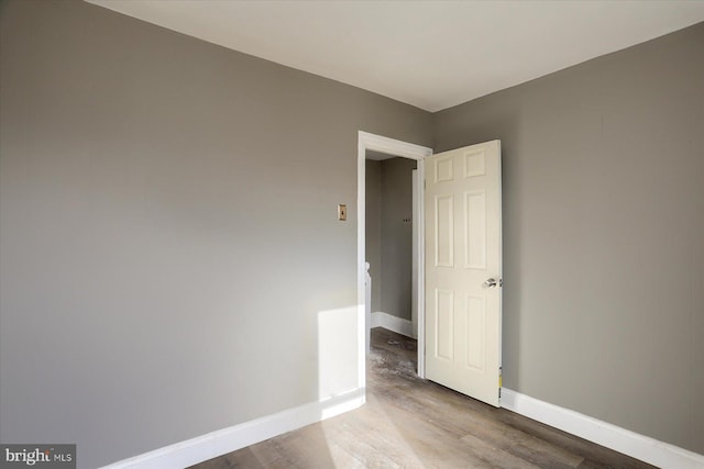 empty room featuring light wood-type flooring