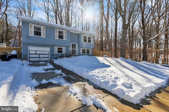 view of split foyer home