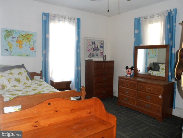 view of carpeted bedroom