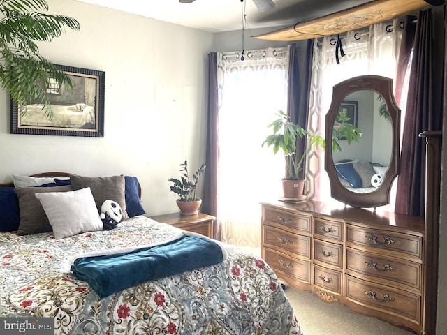 view of carpeted bedroom