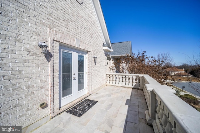 view of patio with french doors