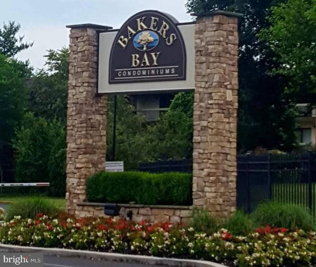 view of community sign