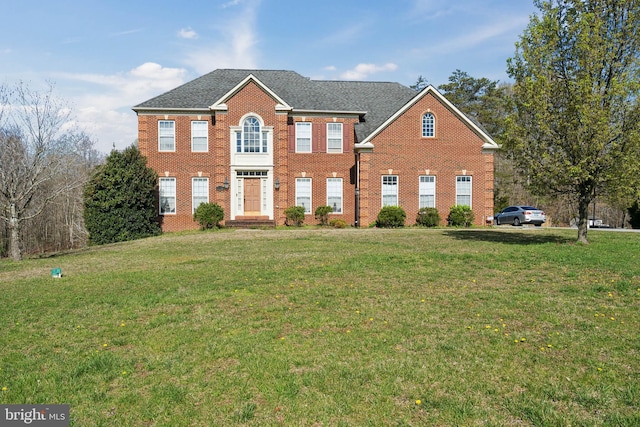 colonial house with a front yard