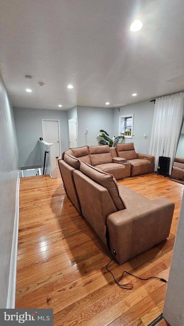 living room featuring hardwood / wood-style floors