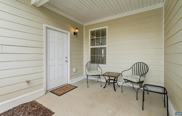 entrance to property with covered porch