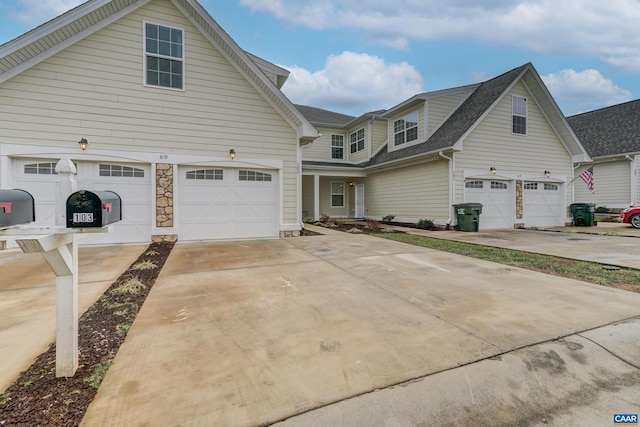 view of front facade with a garage