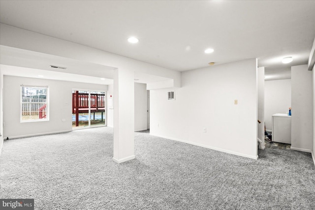 interior space featuring carpet floors