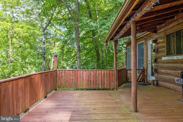 view of wooden terrace