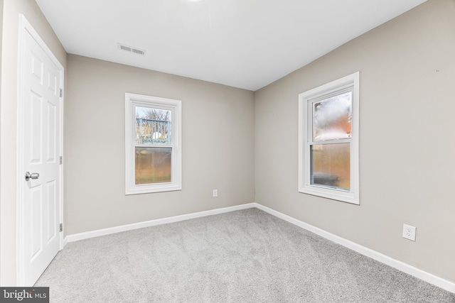 view of carpeted empty room