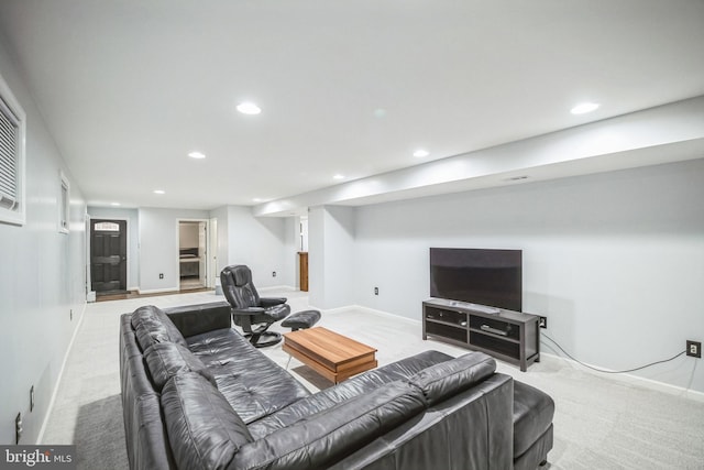 view of carpeted living room