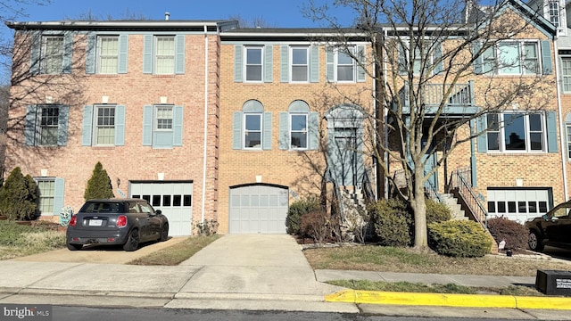 view of property featuring a garage