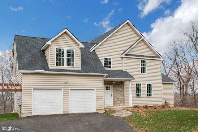 front facade featuring a garage