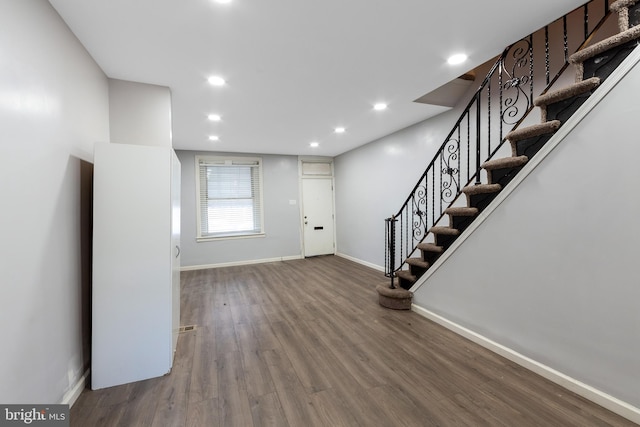 interior space featuring hardwood / wood-style flooring