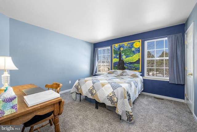 view of carpeted bedroom