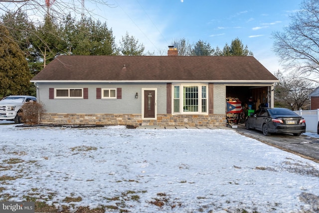 ranch-style house with a garage