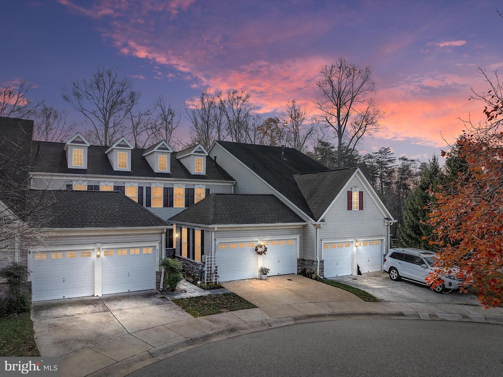 view of front of home featuring a garage