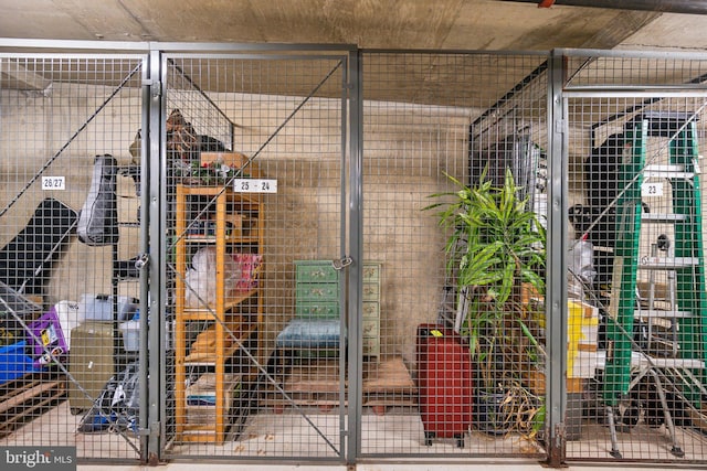 view of storage room