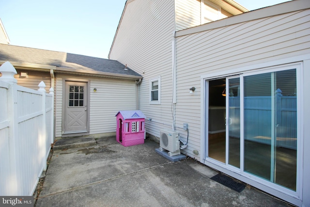 view of patio / terrace with ac unit