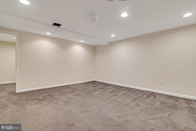 view of carpeted spare room