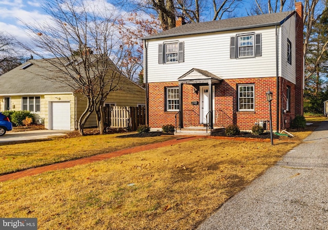 view of front property with a front yard