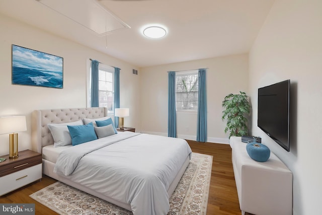 bedroom featuring hardwood / wood-style floors