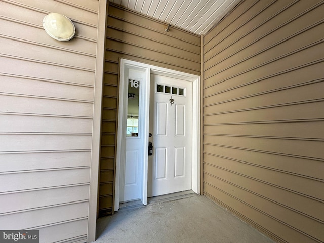 view of doorway to property