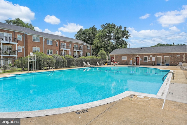 view of pool with a patio area