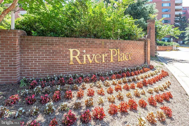 view of community sign