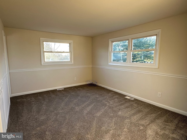 carpeted empty room featuring plenty of natural light