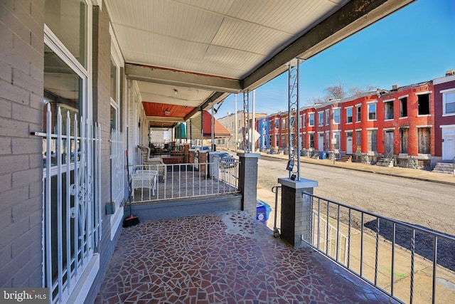 view of patio with a porch