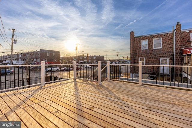 view of deck at dusk