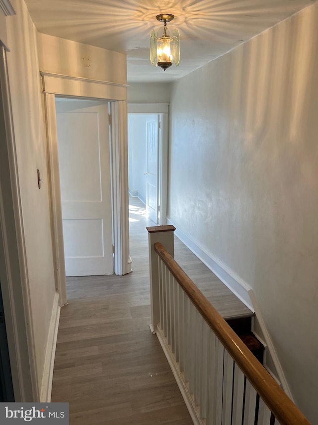 hall featuring light hardwood / wood-style floors