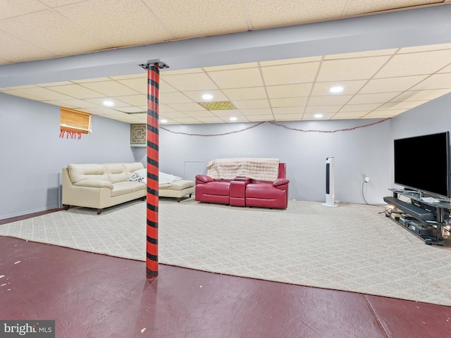 interior space featuring carpet floors