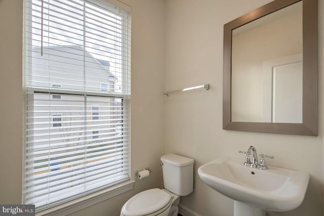 bathroom featuring sink and toilet