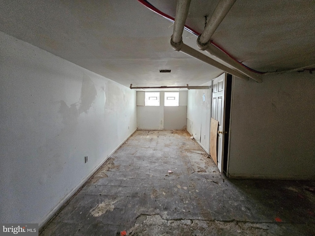 view of basement