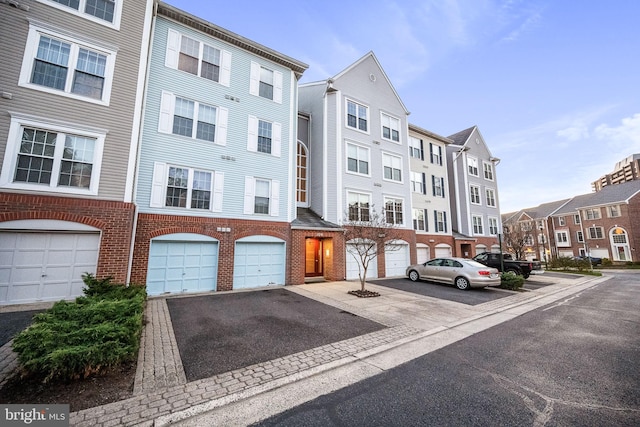 view of property with a garage