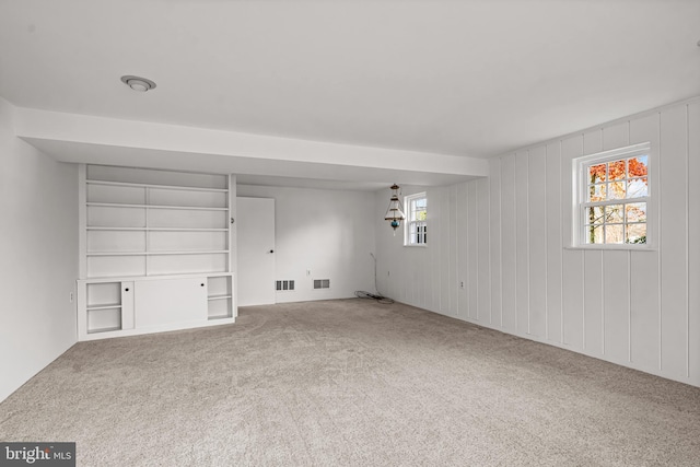 interior space with wood walls