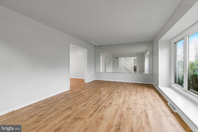 interior space with light wood-type flooring