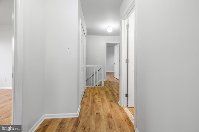 hall featuring light hardwood / wood-style floors